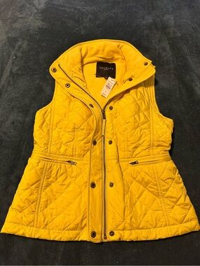 Talbots Sunflower Yellow Quilted Puffer Vest